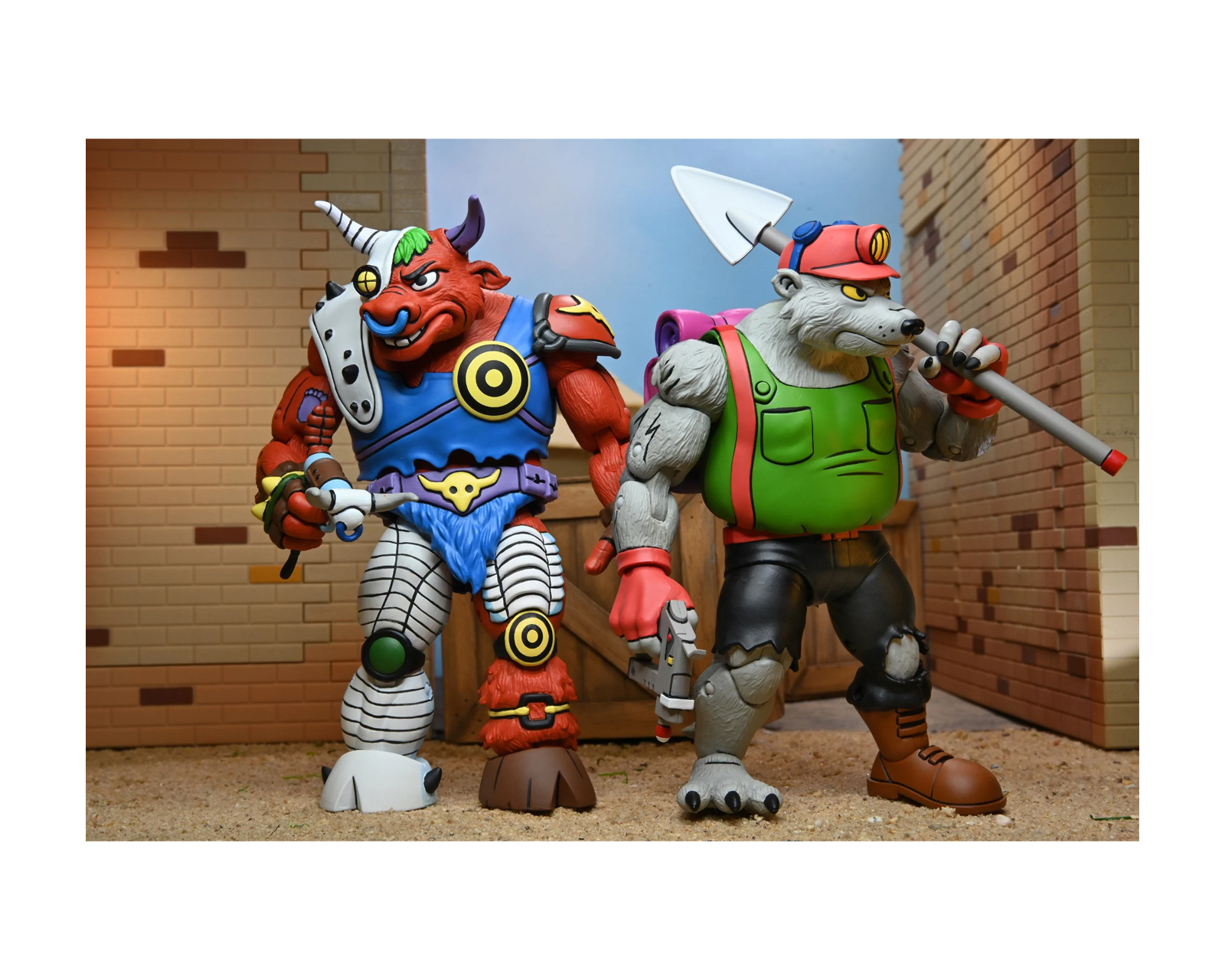 Foto 4 pulgar | Figura de Acción NECA F-078 TMNT Tortugas Ninja Dirtbag y Groundchuck