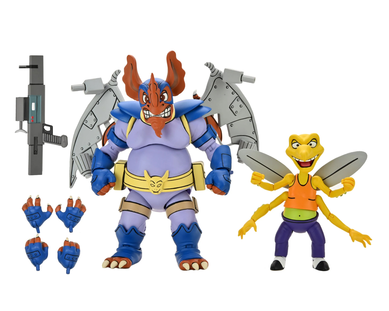 Figuras NECA F-073 TMNT Tortugas Ninja Wingnut y Screwloose 2 Pack