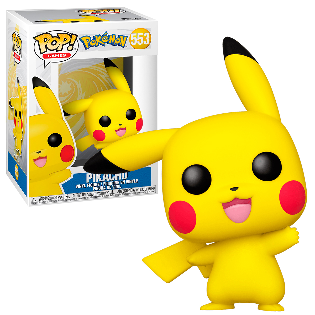 Foto 4 pulgar | Funko Pop Pikachu Saludando 553 Pokedex Kanto 25 Pokemon Anime Games