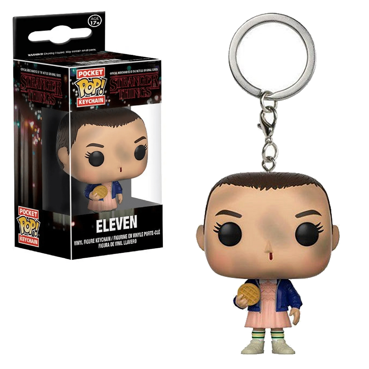 Foto 4 pulgar | Llavero Funko Pop Keychain Eleven con Eggos Stranger Things Serie de Netflix