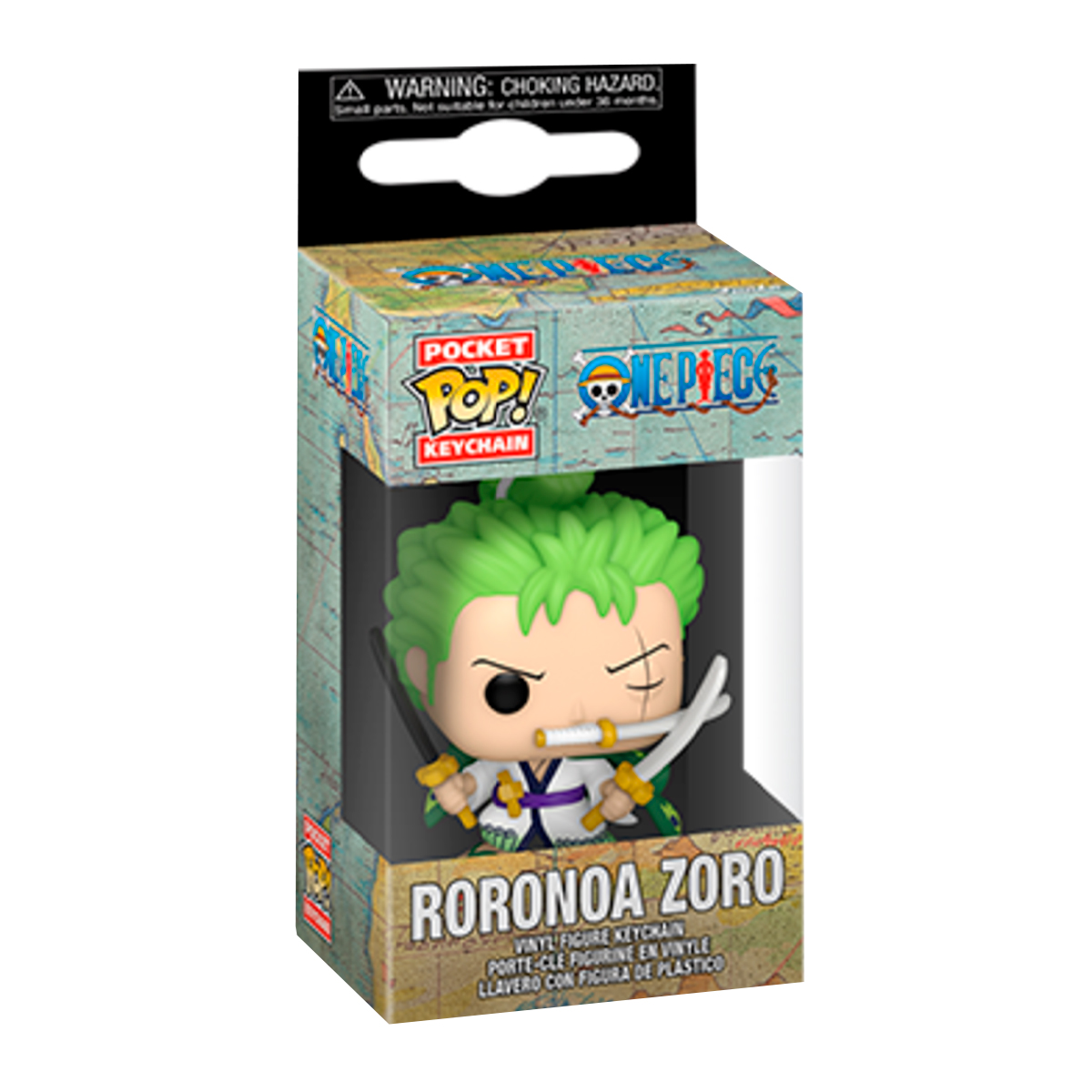 Foto 3 pulgar | Llavero Roronoa Zoro One Piece Anime Manga Funko Pop Keychain