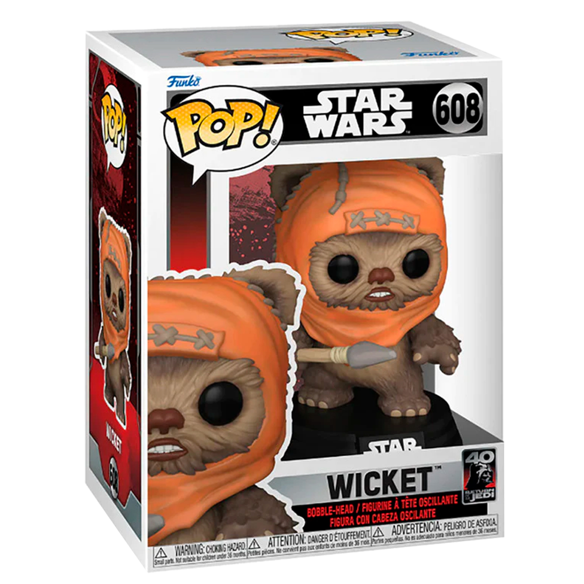 Foto 3 pulgar | Wicket 608 Star Wars El Regreso Del Jedi Funko Pop