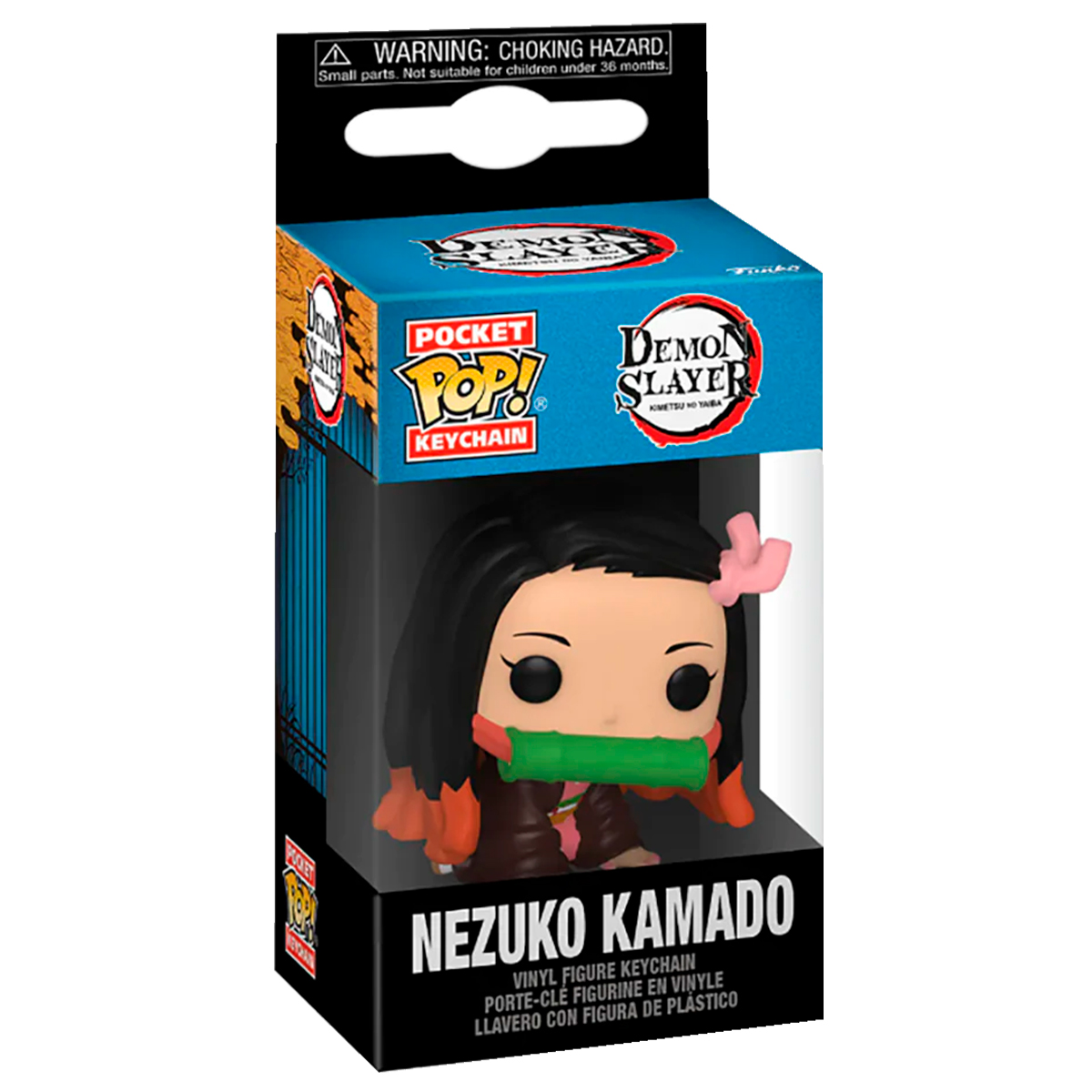 Foto 3 pulgar | Llavero Nezuko Kamado Demon Slayer Anime Funko Pop Keychain