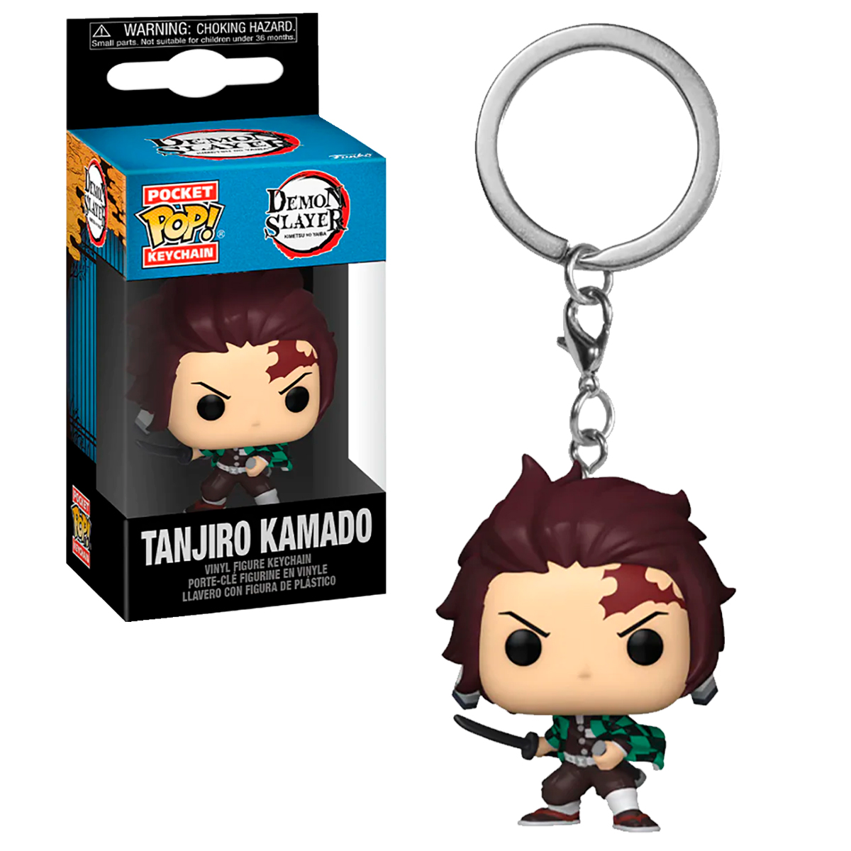 Foto 4 pulgar | Llavero Tanjiro Kamado Demon Slayer Anime Funko Pop Keychain