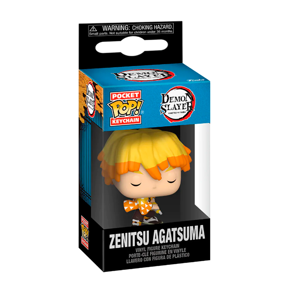 Foto 3 pulgar | Llavero Funko Pop Keychain Zenitsu Agatsuma Demon Slayer Anime