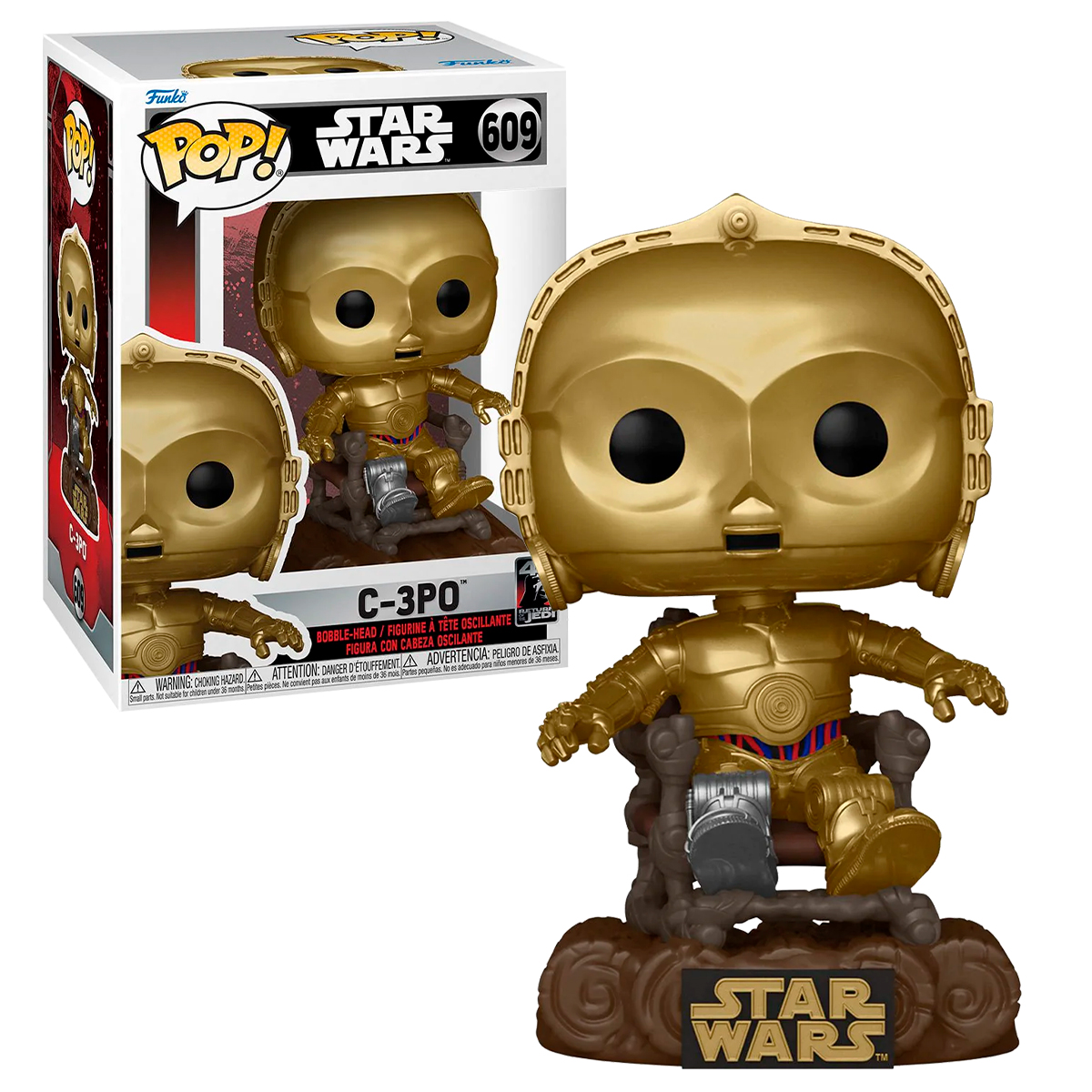 Foto 4 pulgar | Figura Funko Pop C3PO en Silla 609 Star Wars El Regreso del Jedi