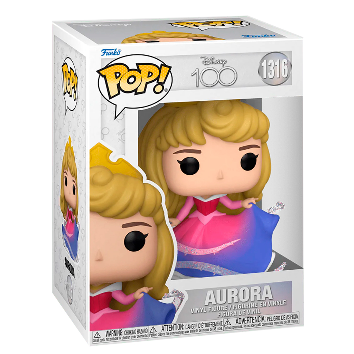Foto 3 pulgar | Figura Funko Pop Aurora 1316 La Bella Durmiente Aniversario 100 Años Disney