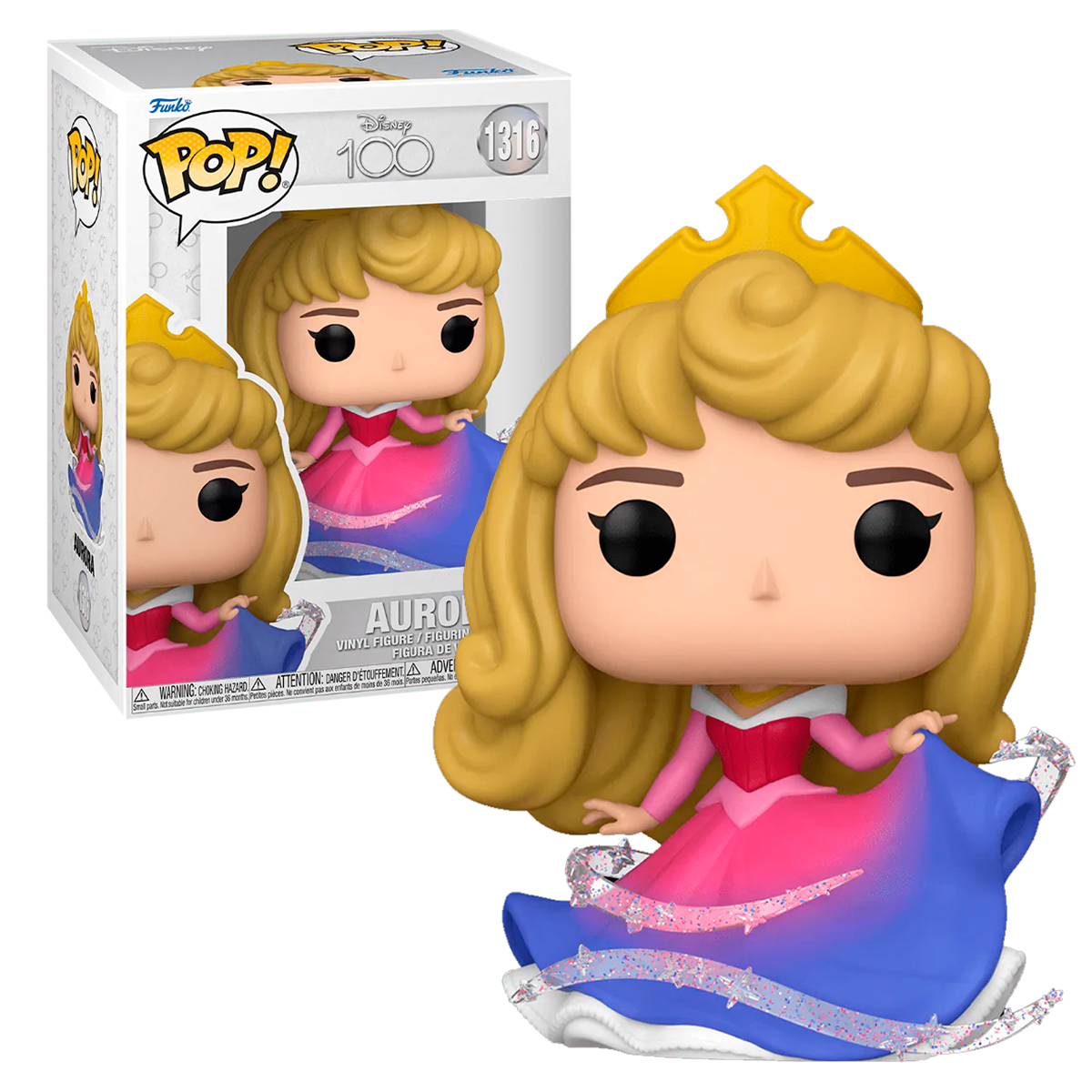 Foto 4 pulgar | Figura Funko Pop Aurora 1316 La Bella Durmiente Aniversario 100 Años Disney