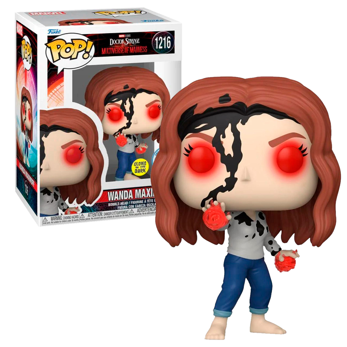 Foto 4 pulgar | Wanda Maximoff 1216 Glow Doctor Strange Multiverso De La Locura Marvel Funko Pop