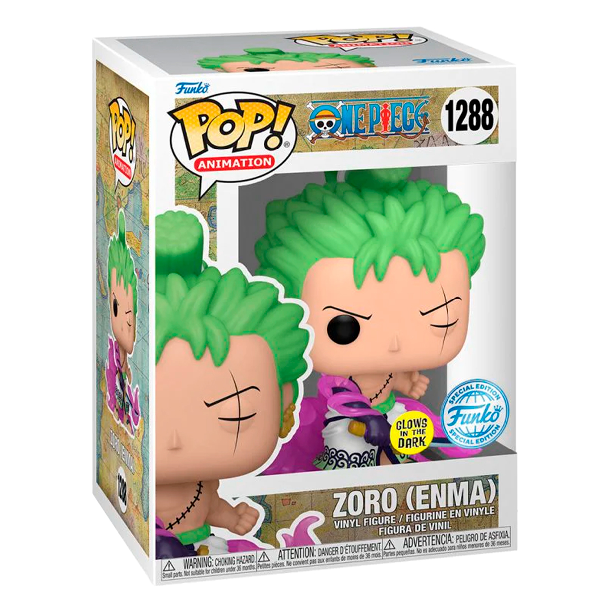 Foto 3 pulgar | Zoro Enma 1288 Glow One Piece Anime Manga Funko Pop