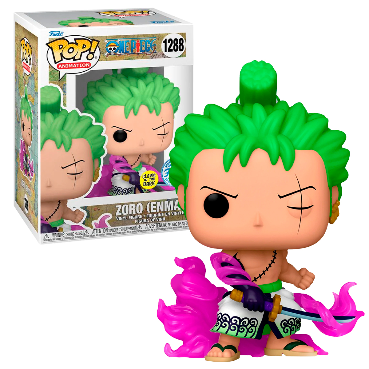 Foto 4 pulgar | Zoro Enma 1288 Glow One Piece Anime Manga Funko Pop