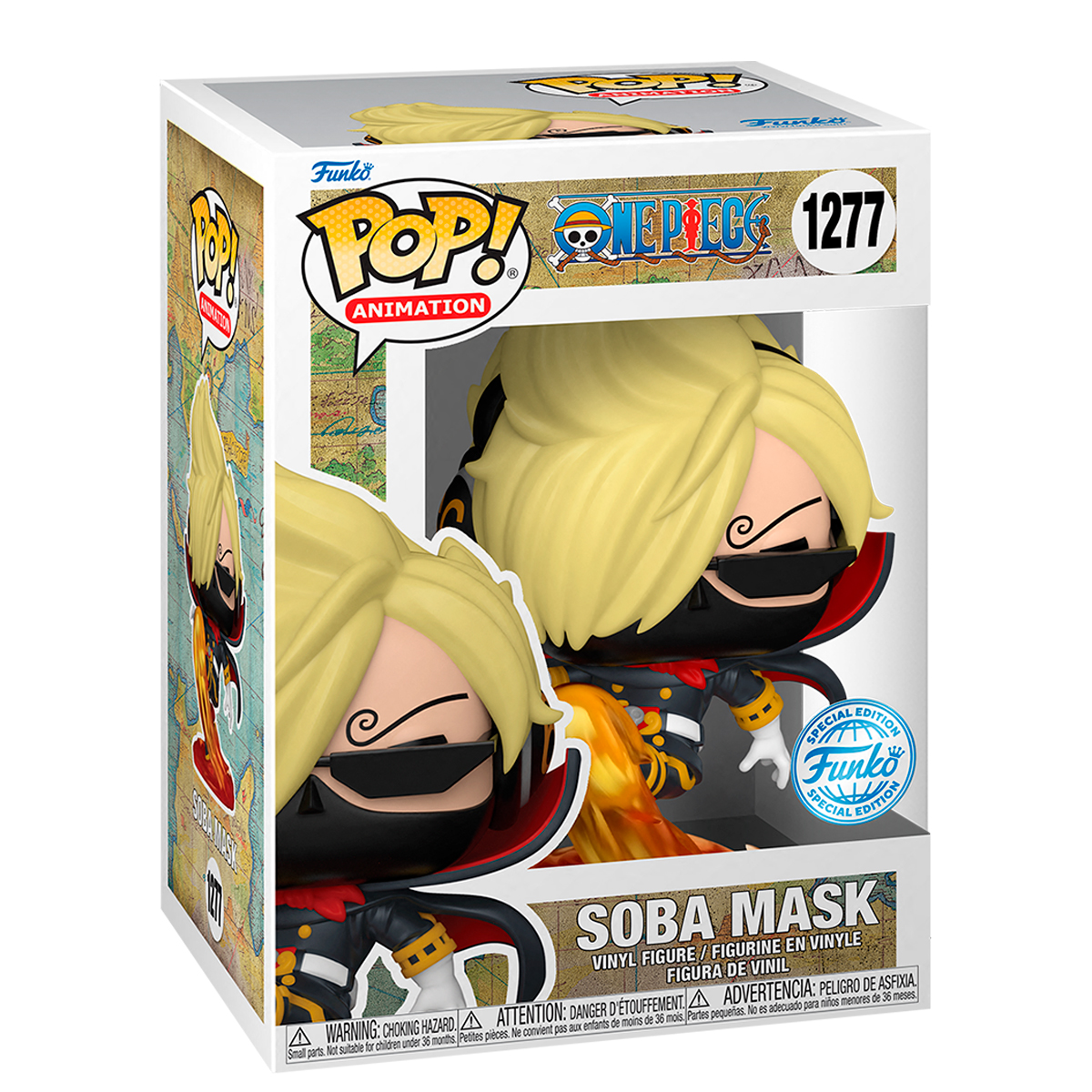 Foto 3 pulgar | Funko Pop Sanji Soba con Mascara 1277 One Piece Anime Manga