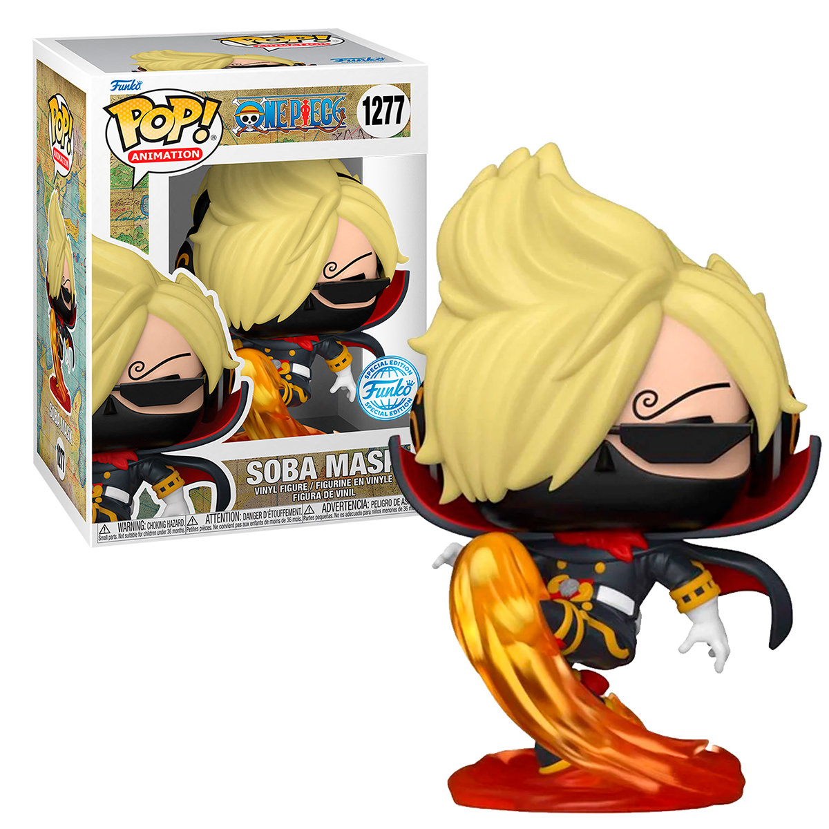 Foto 4 pulgar | Funko Pop Sanji Soba con Mascara 1277 One Piece Anime Manga