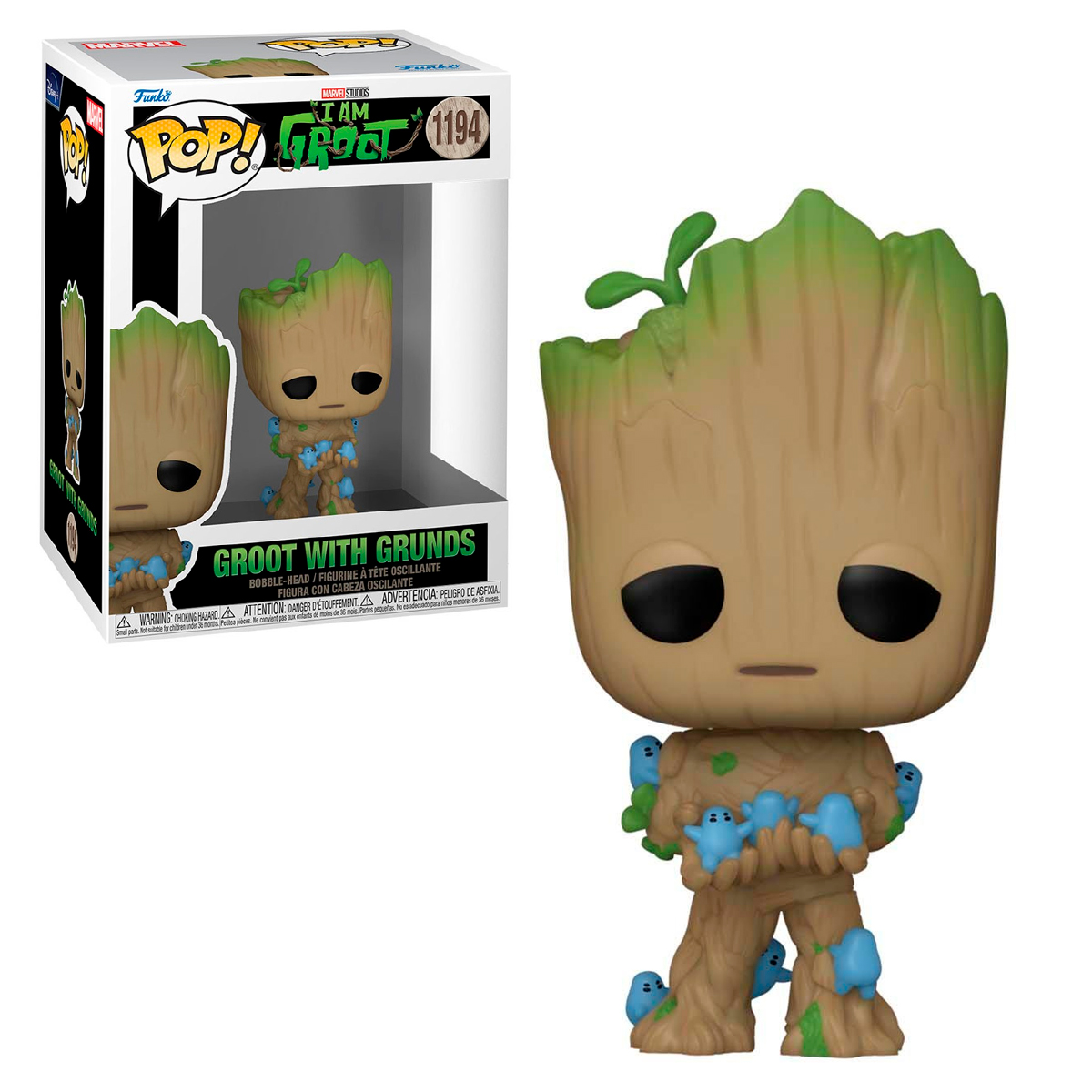 Foto 4 pulgar | Groot Con Grunds 1194 Yo Soy Groot Serie Marvel Studios Funko Pop