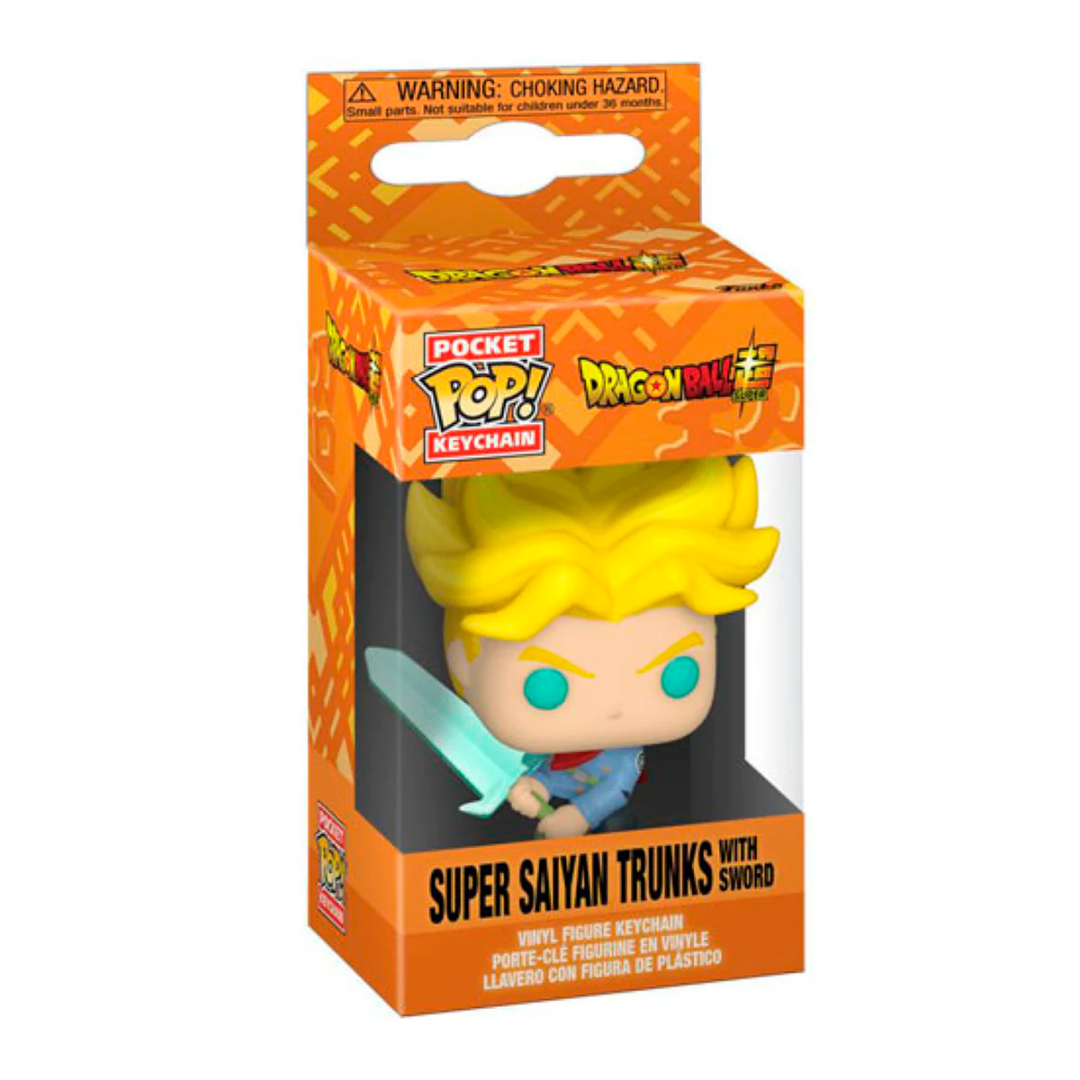 Llavero Trunks Super Saiyan Con Espada Dragon Ball Super Anime Funko Pop Keychain