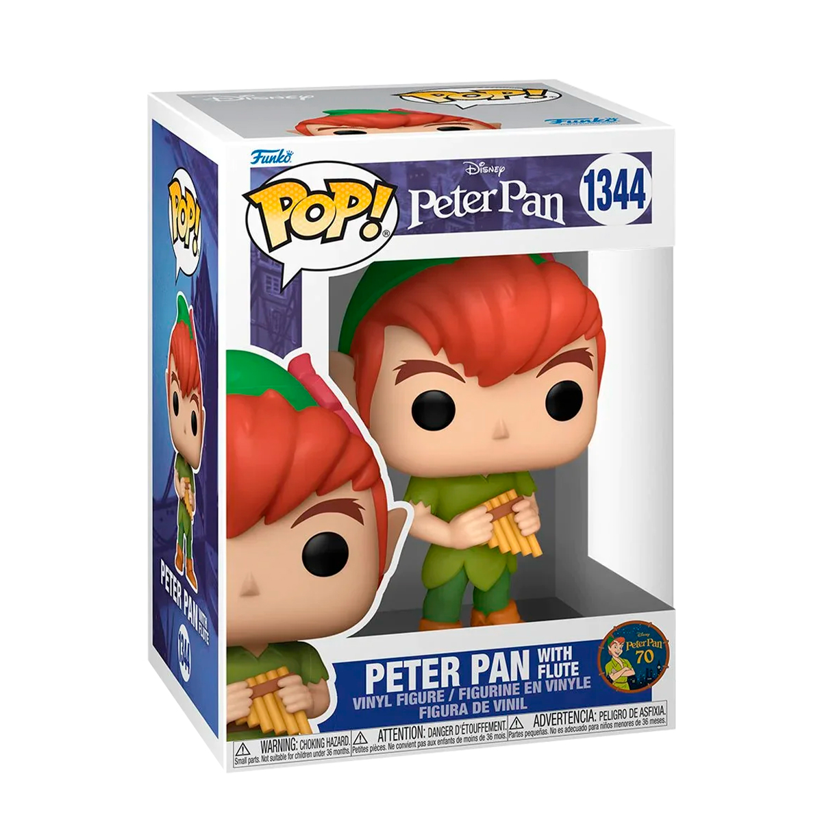 Foto 3 pulgar | Funko Pop Peter Pan con Flauta 1344 Aniversario 70 Años Clásico Disney