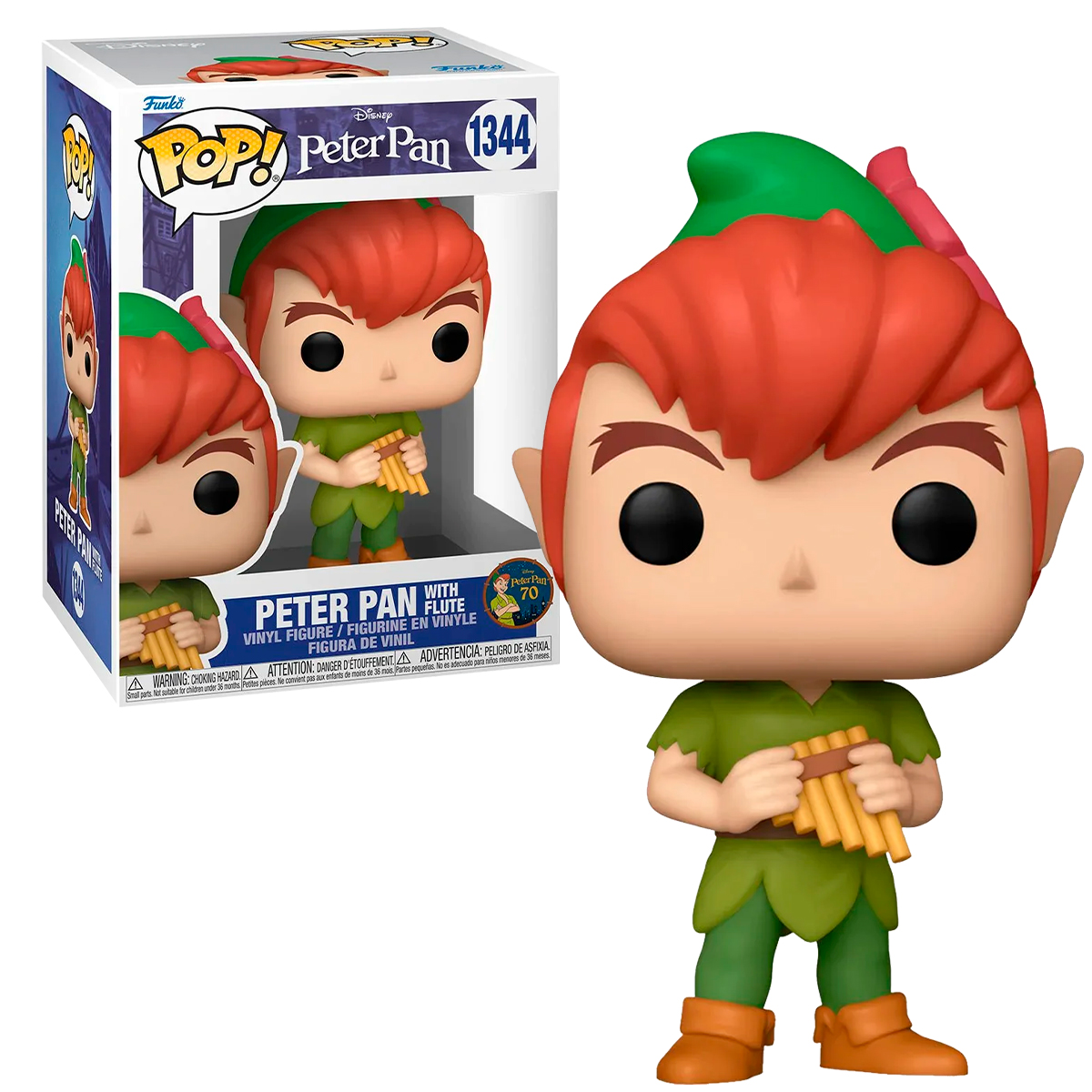 Foto 4 pulgar | Funko Pop Peter Pan con Flauta 1344 Aniversario 70 Años Clásico Disney