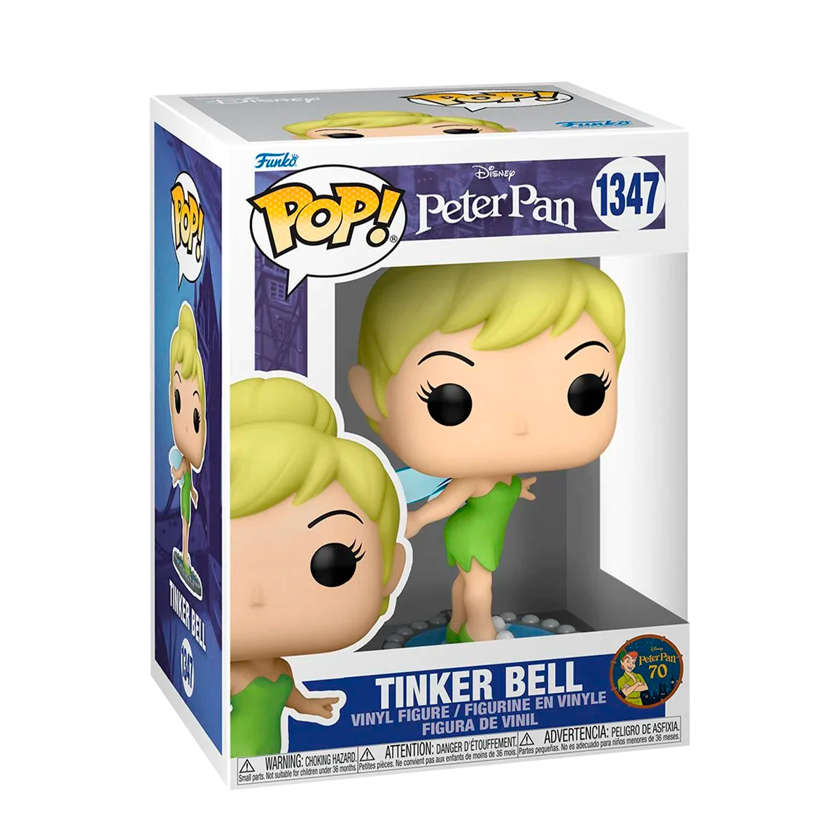 Foto 3 pulgar | Funko Pop Tinker Bell en Espejo 1347 Peter Pan Aniversario 70 Años Clásicos Disney
