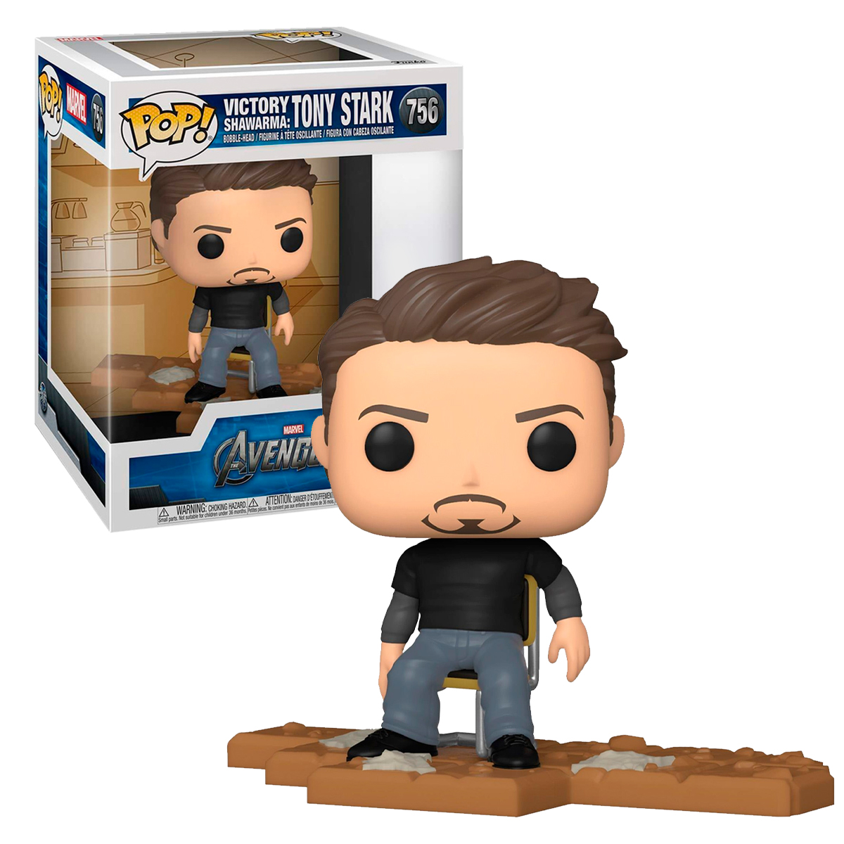 Foto 4 pulgar | Figura Funko Pop Tony Stark en Shawarma 756 Avengers Marvel Deluxe