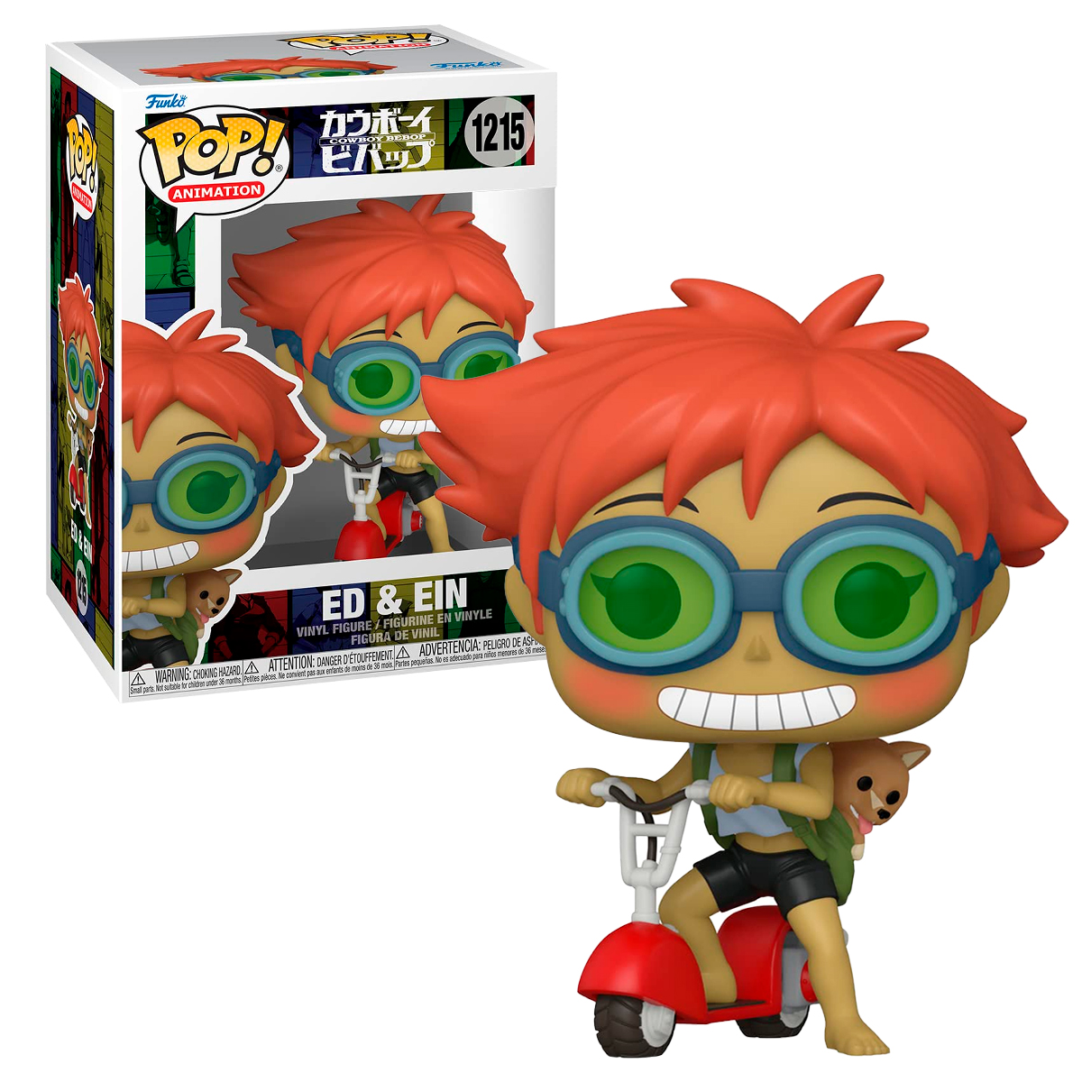 Foto 4 pulgar | Figura Funko Pop Ed con Ein En Scooter 1215 Cowboy Bebop Anime Manga