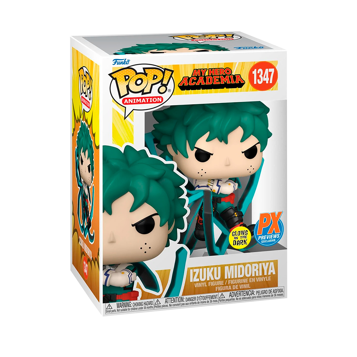 Foto 3 pulgar | Figura Funko Pop Izuku Midoriya Deku con Latigo Negro 1347 Glow Exclusivo My Hero Academia