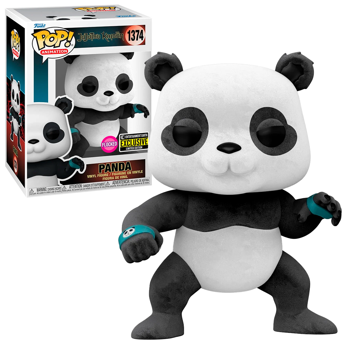 Foto 4 pulgar | Panda 1374 Flocked Exclusivo Jujutsu Kaisen Anime Manga Funko Pop