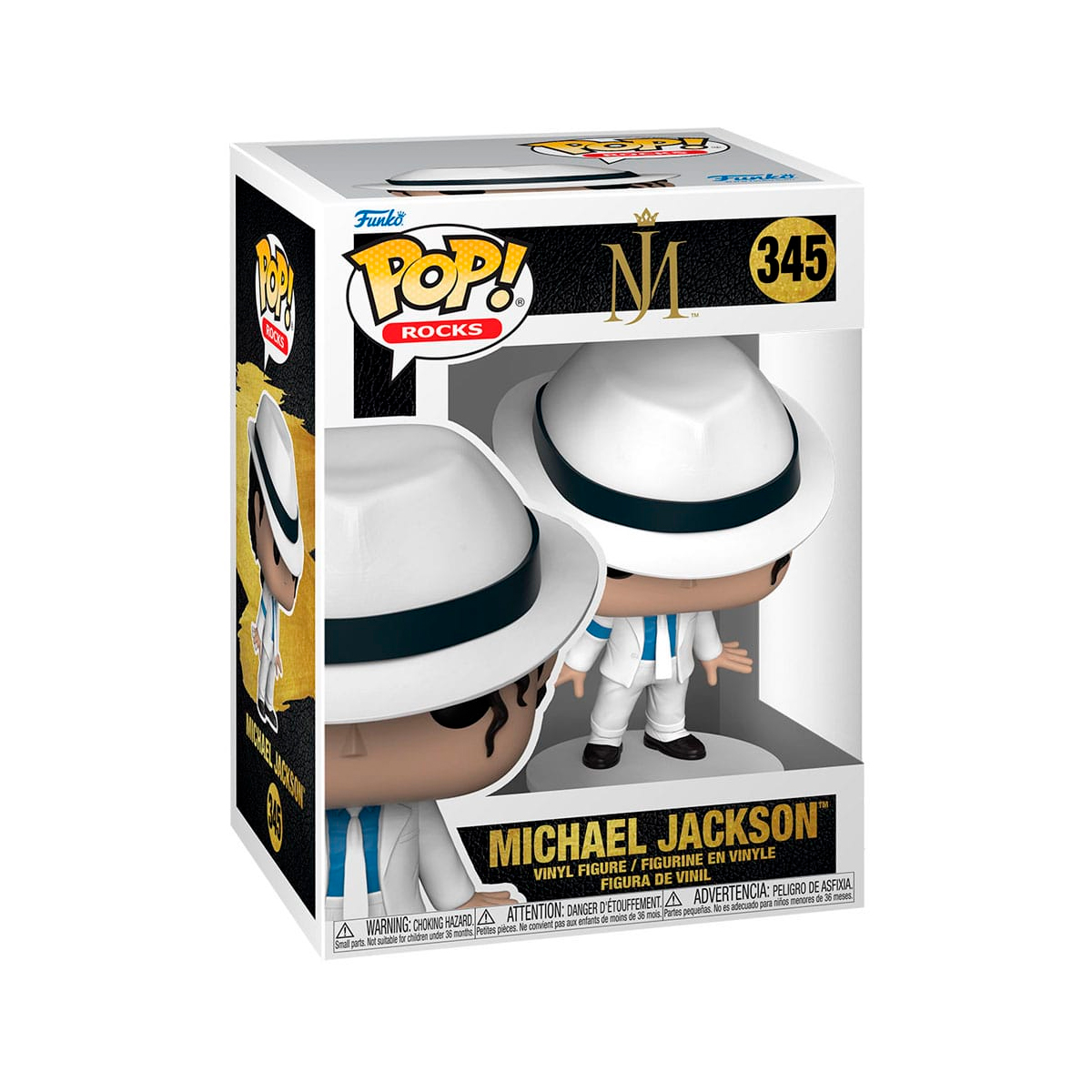 Foto 3 pulgar | Michael Jackson Traje Blanco 345 Smooth Criminal Video Musical Rey Del Pop Funko Pop