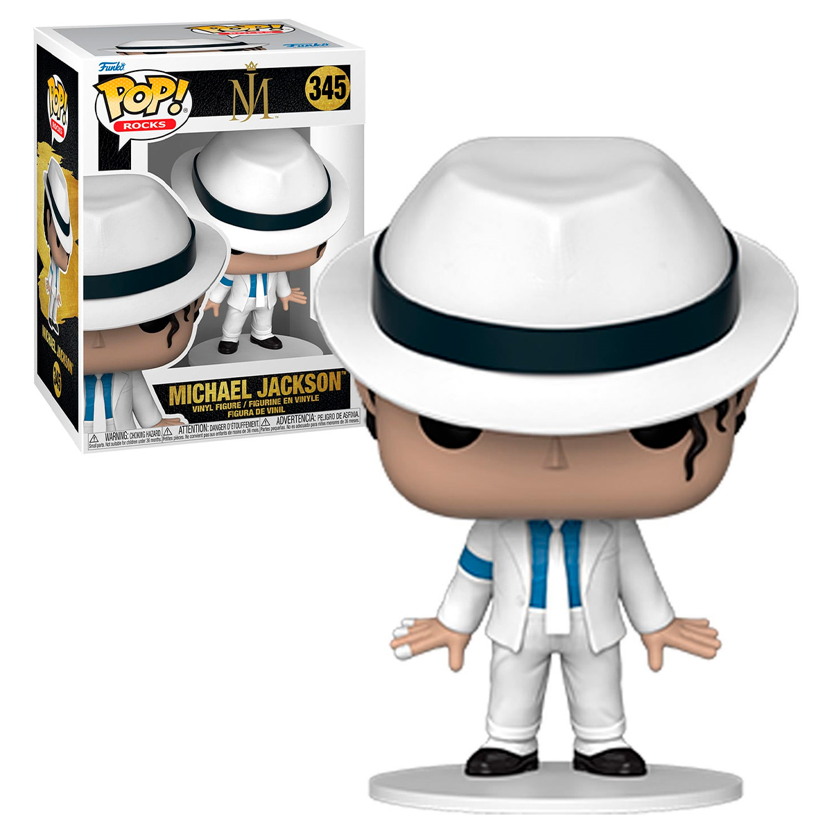 Foto 4 pulgar | Michael Jackson Traje Blanco 345 Smooth Criminal Video Musical Rey Del Pop Funko Pop