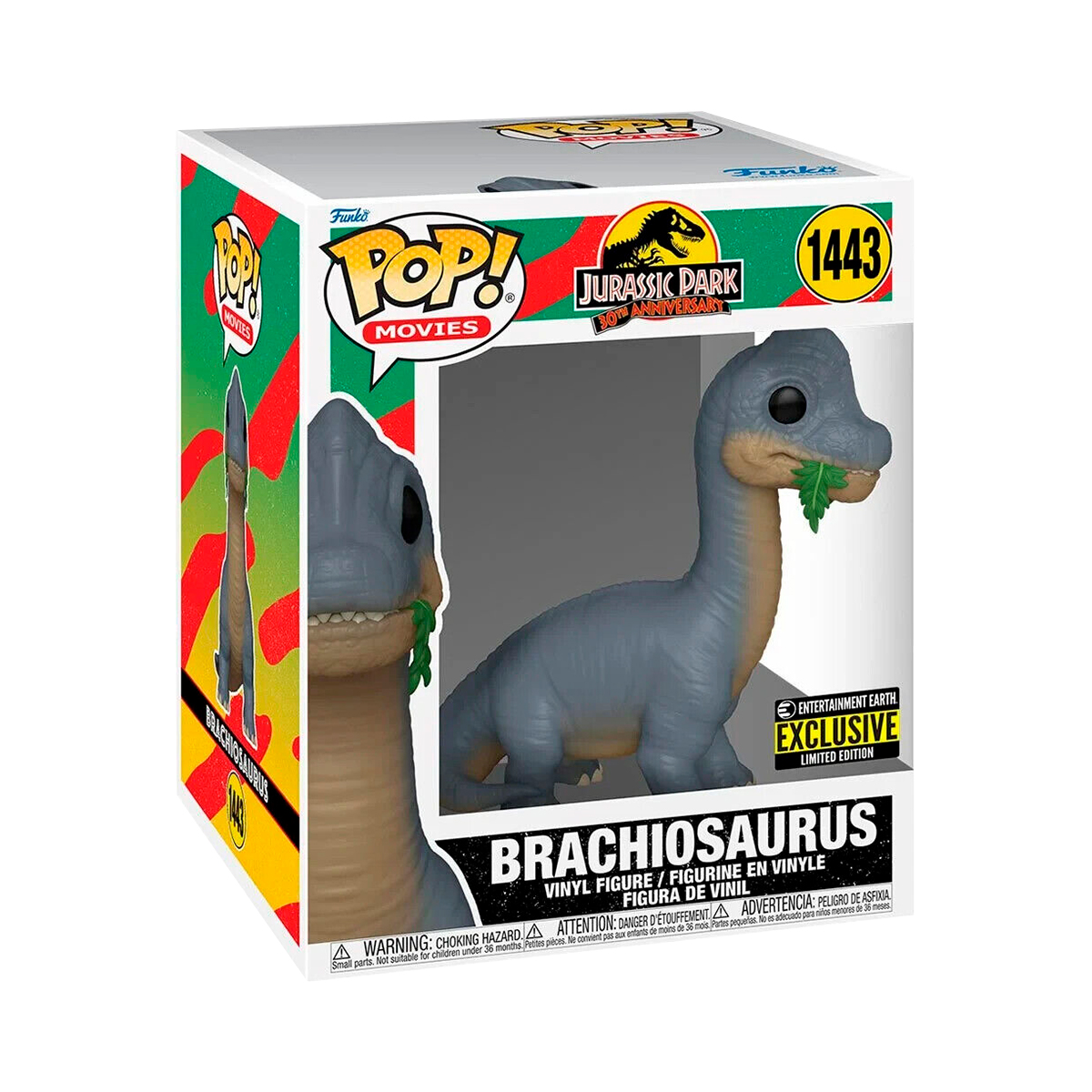 Foto 3 pulgar | Brachiosaurus Dinosaurio Cuello Largo 1443 Exclusivo Jurassic Park Pelicula Funko Pop