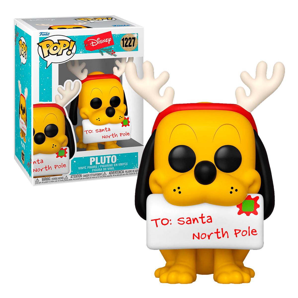 Foto 4 pulgar | Funko Pop Disney Pluto con Carta para Santa 1227