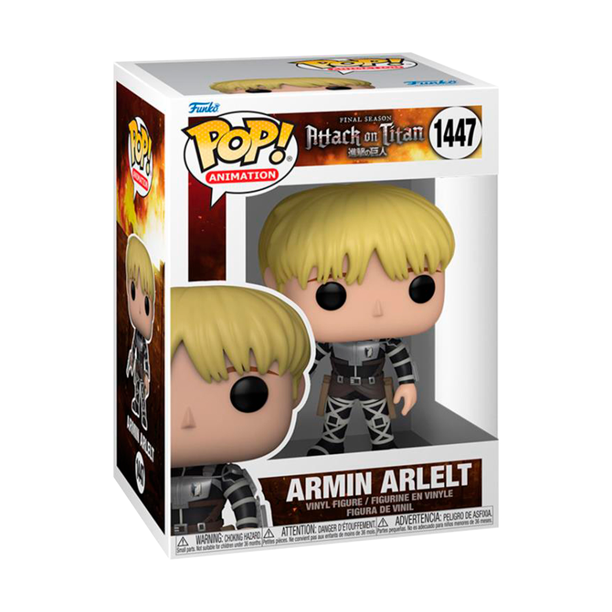 Foto 3 pulgar | Figura Funko Pop Armin Arlelt 1447 Attack On Titan Anime Manga