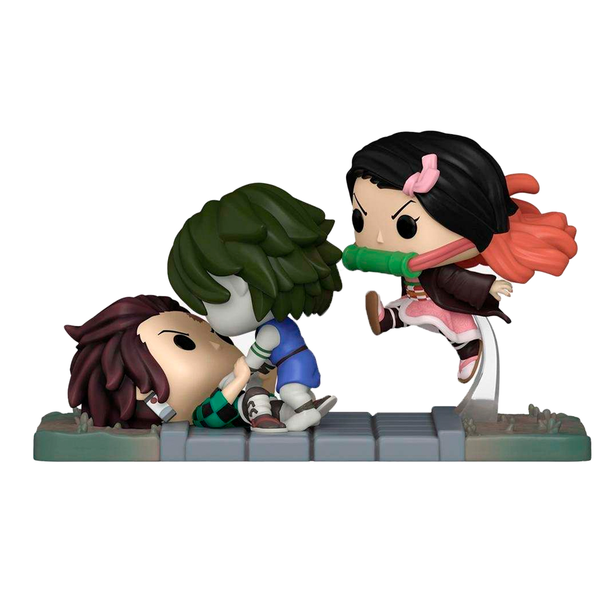 Foto 2 pulgar | Figura Funko Pop Tanjiro y Nezuko Contra el Demonio del Templo 1419 Escena Demon Slayer Anime