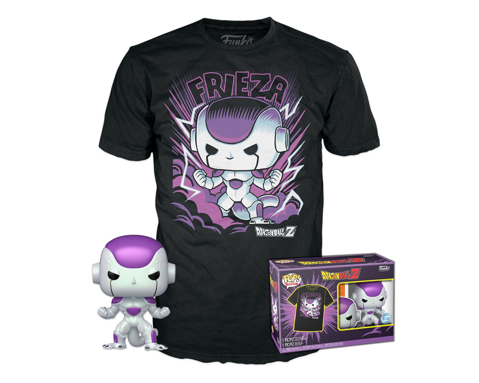 Set Funko Pop Tee Dragon Ball Z Frieza y Playera
