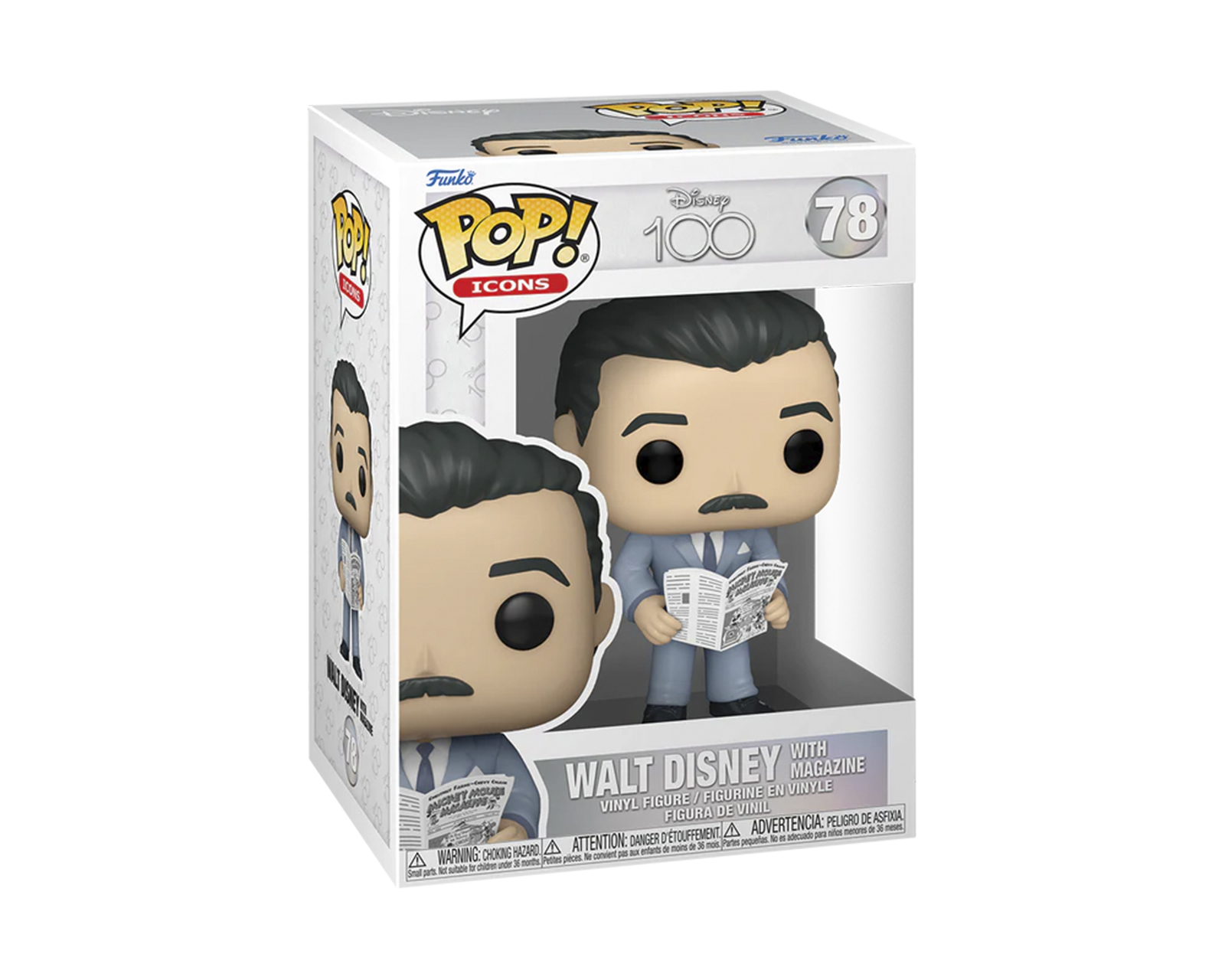 Foto 3 pulgar | Funko Pop Icons: Walt Disney 100 With Magazine 78
