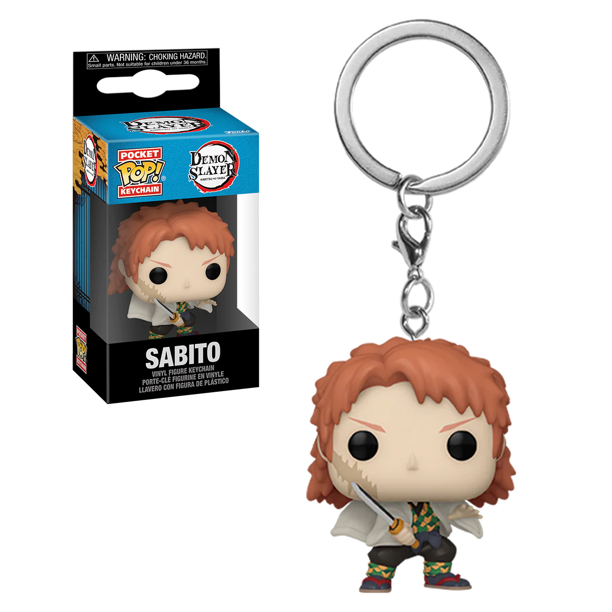 Foto 4 pulgar | Llavero Funko Pop Keychain Sabito con Espada Demon Slayer