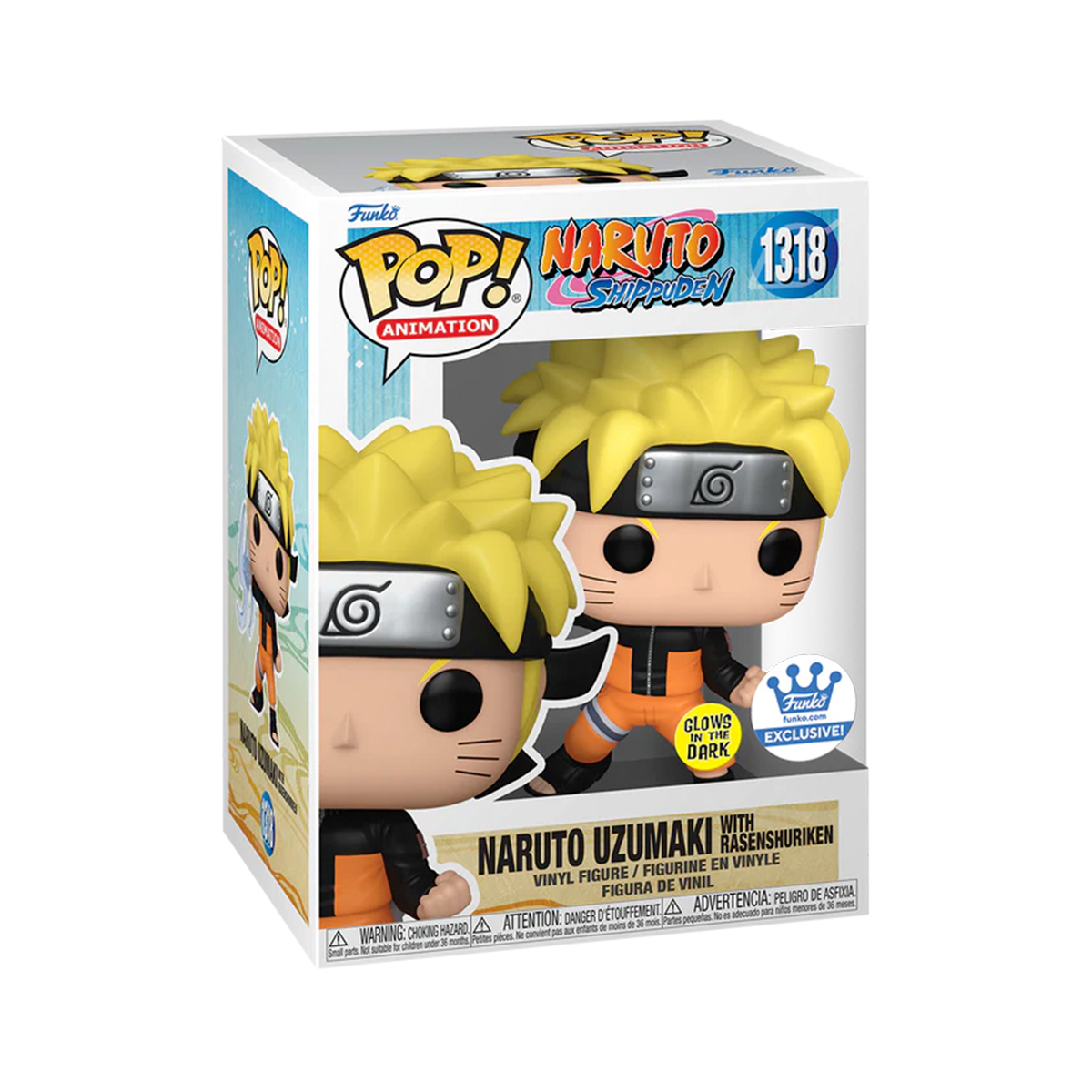 Foto 3 pulgar | Funko Pop Naruto con Rasenshuriken 1318 Glow Naruto Shippuden