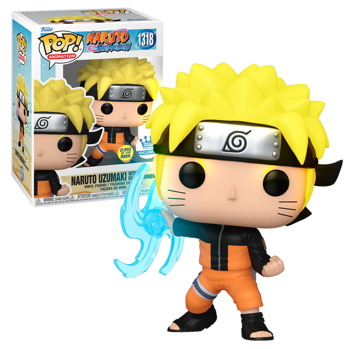 Foto 4 pulgar | Funko Pop Naruto con Rasenshuriken 1318 Glow Naruto Shippuden