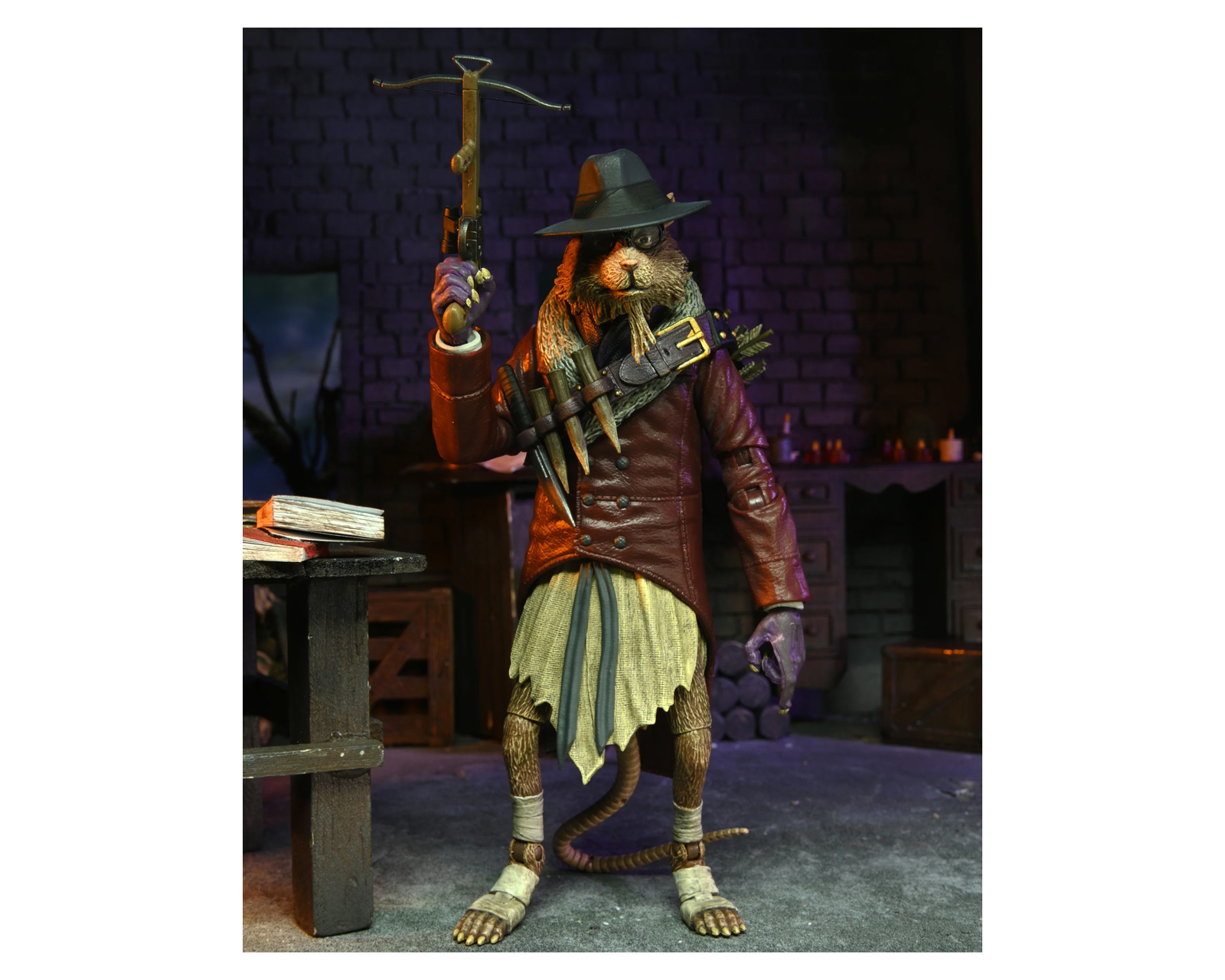 Foto 3 pulgar | Figura Neca Ultimate Tmnt Universal Monster Splinter como Van Helsing