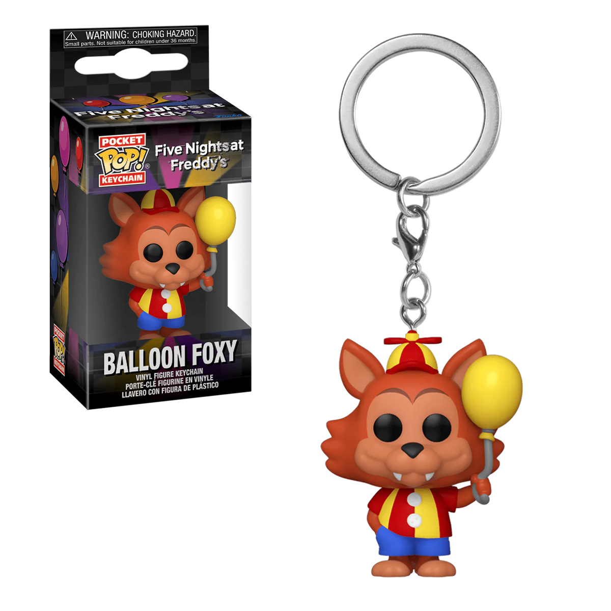 Foto 4 pulgar | Llavero Foxy Con Globo Five Nights At Freddys Videojuego Funko Pop