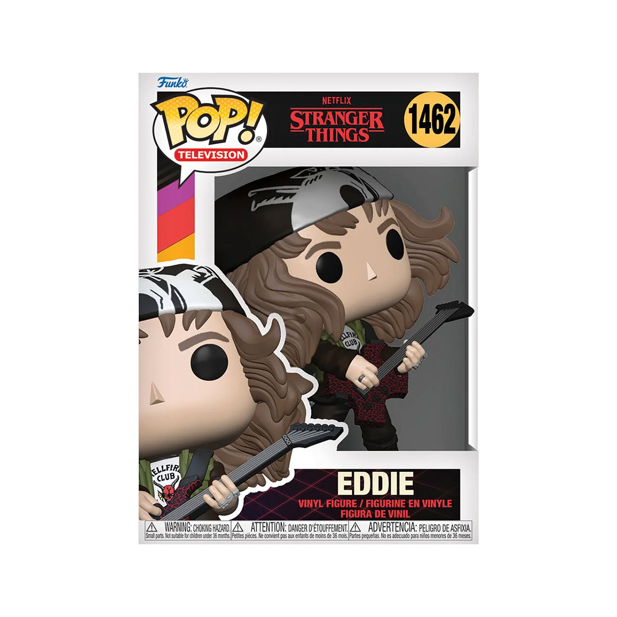 Foto 3 pulgar | Funko Pop Eddie Con Guitarra 1462 Stranger Things Netflix