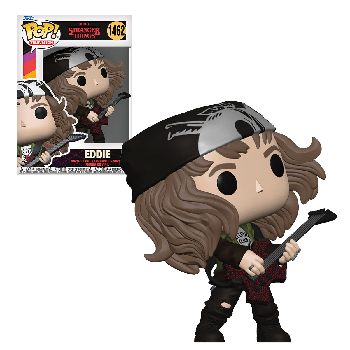 Foto 4 pulgar | Funko Pop Eddie Con Guitarra 1462 Stranger Things Netflix