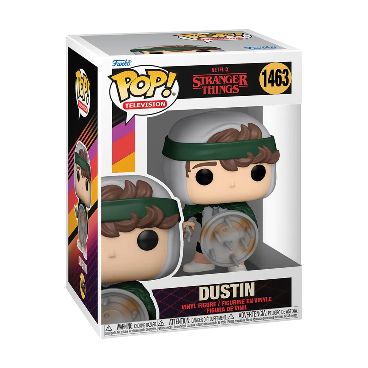 Foto 3 pulgar | Funko Pop Dustin Con Escudo 1463 Stranger Things Netflix