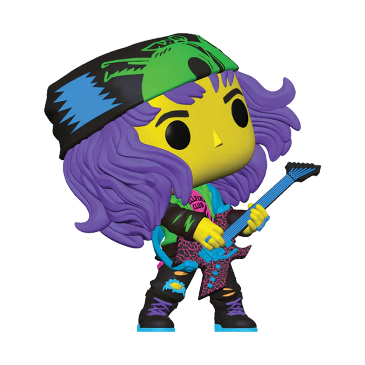 Foto 2 pulgar | Funko Pop Eddie Con Guitarra 1462 Blacklight Stranger Things Netflix