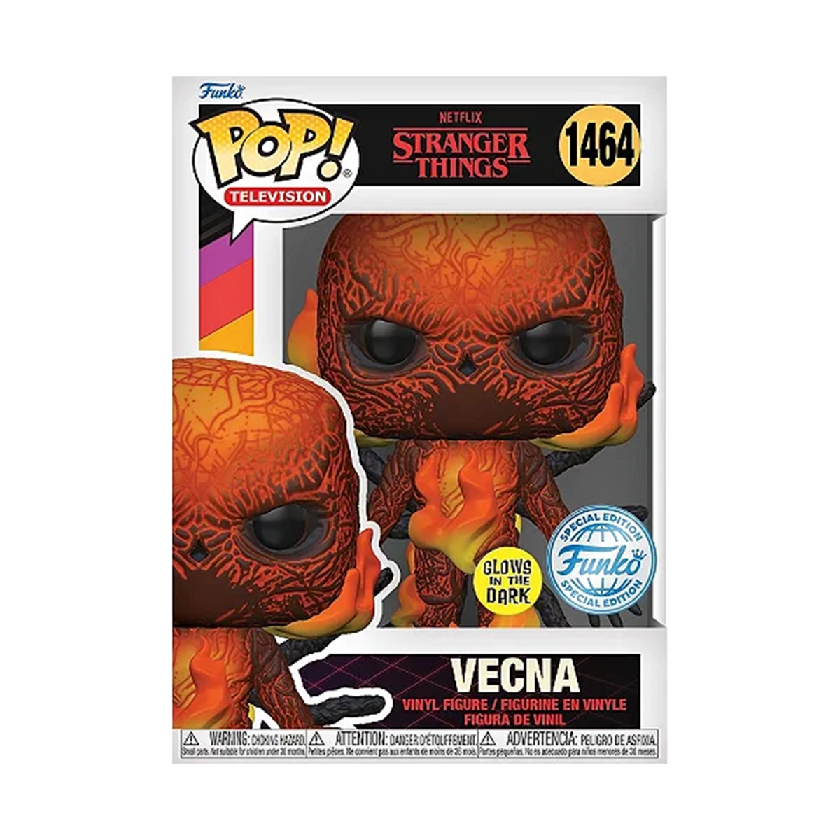 Foto 3 pulgar | Funko Pop Vecna con Fuego 1464 Glow Stranger Things Netflix