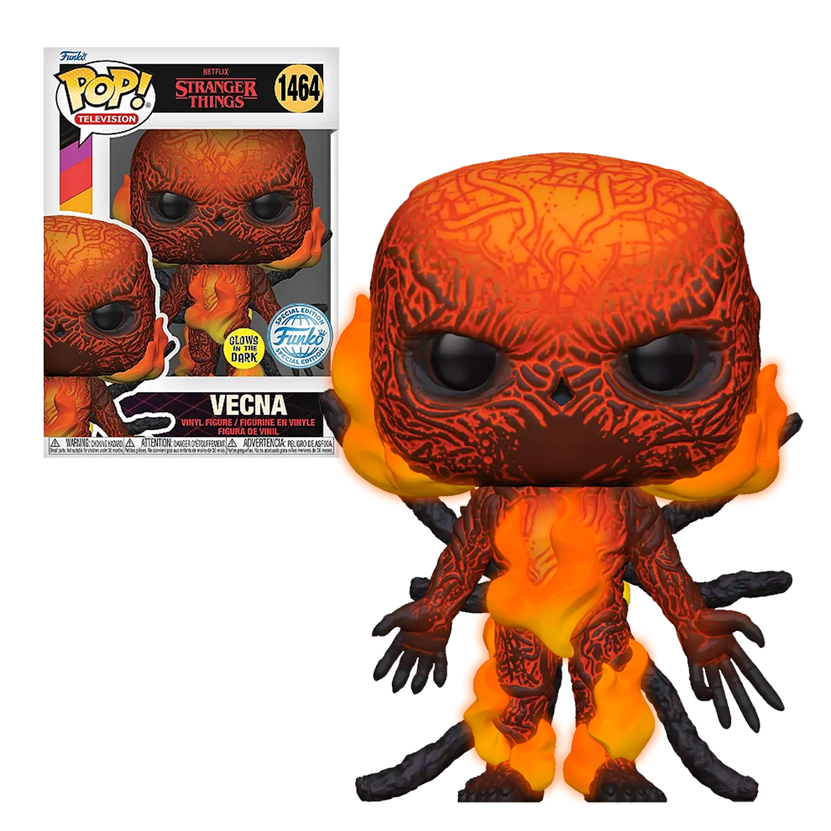 Foto 4 pulgar | Funko Pop Vecna con Fuego 1464 Glow Stranger Things Netflix
