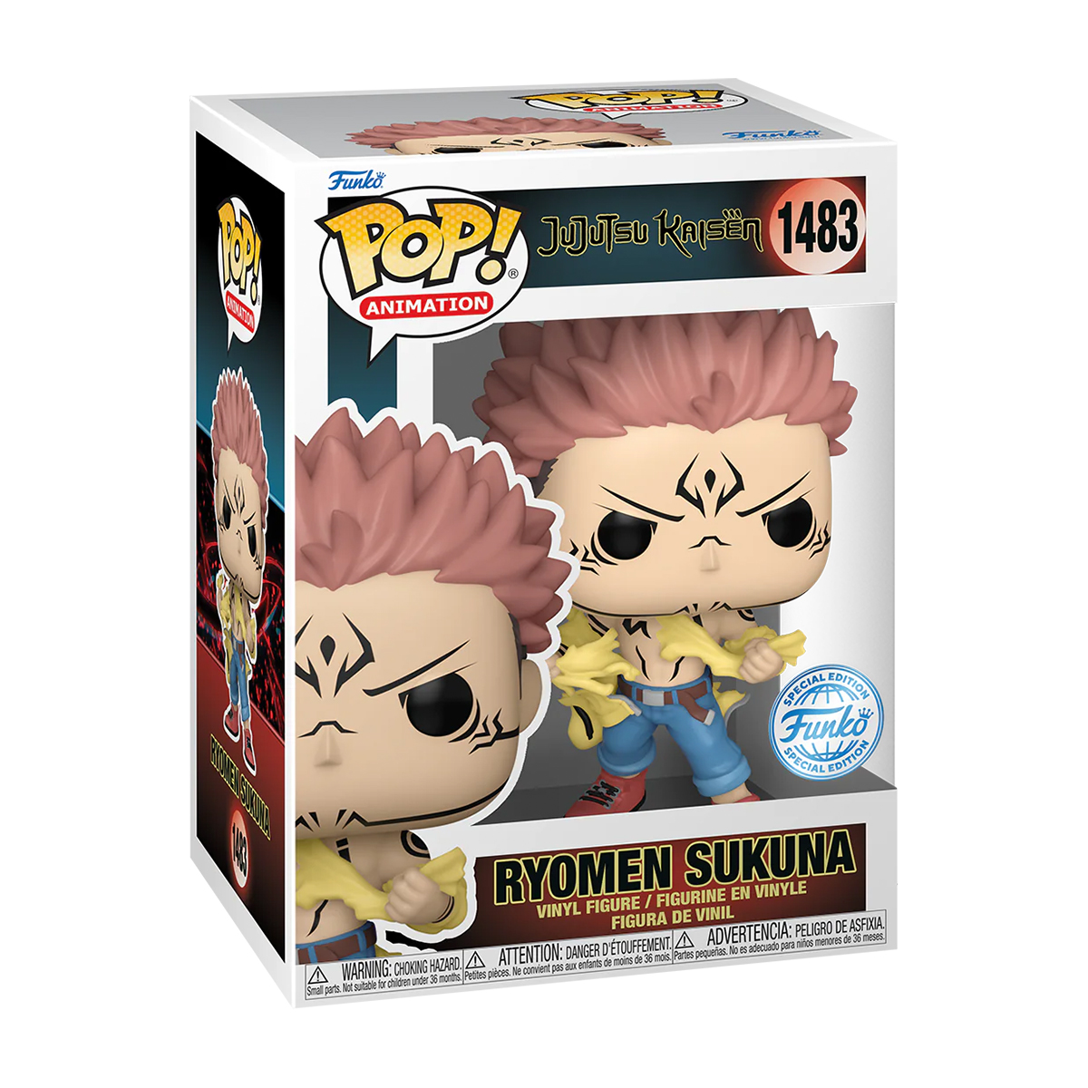 Foto 3 pulgar | Funko Pop Ryomen Sukuna Camisa Rasgada 1483 Jujutsu Kaisen Anime