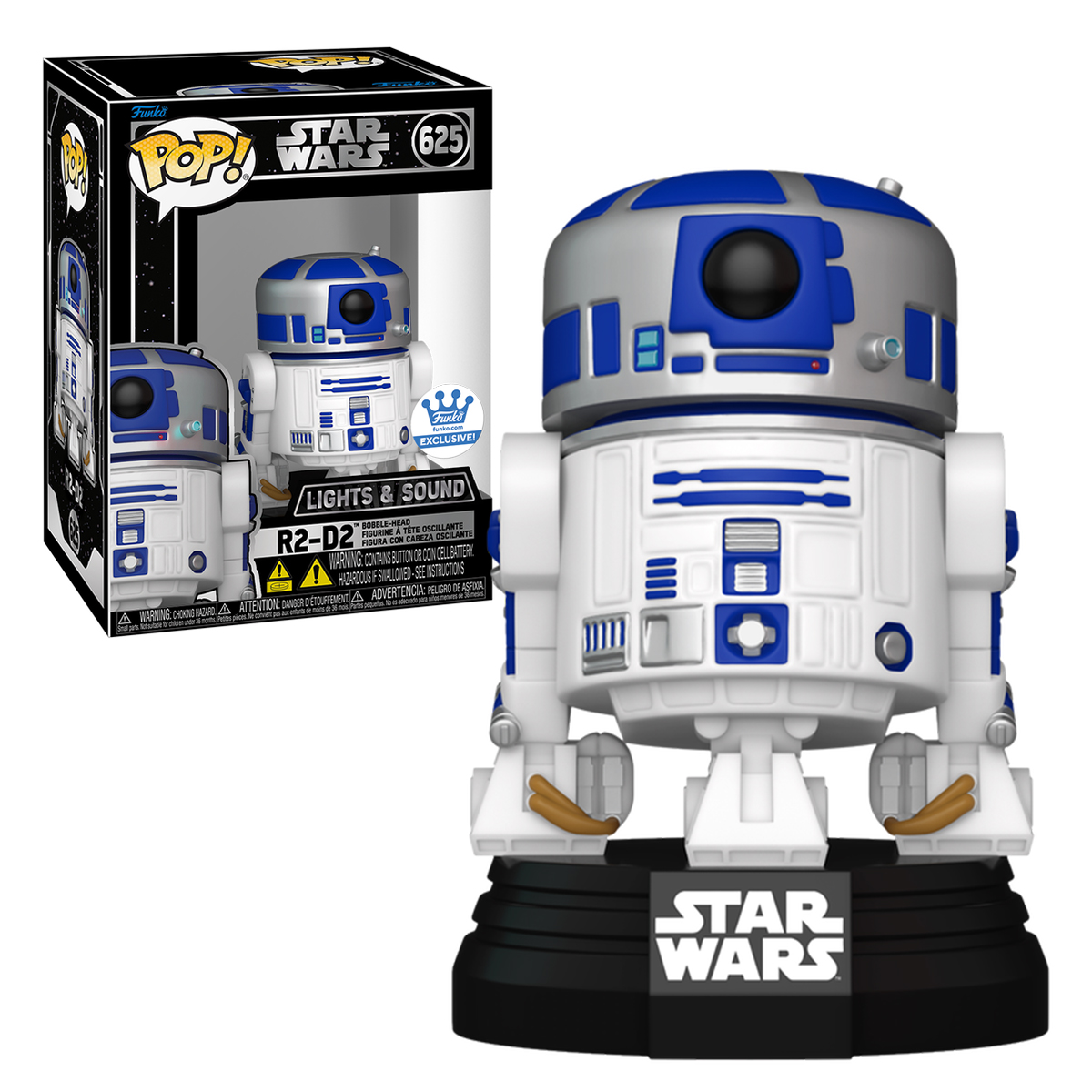 Foto 4 pulgar | Funko Pop R2 D2 625 con Luz y Sonido Star Wars