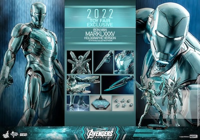 Foto 7 | Figura Iron Man Mark LXXXV Versión Holográfica Marvel Avengers: Endgame Hot Toys 1:6 de Escala