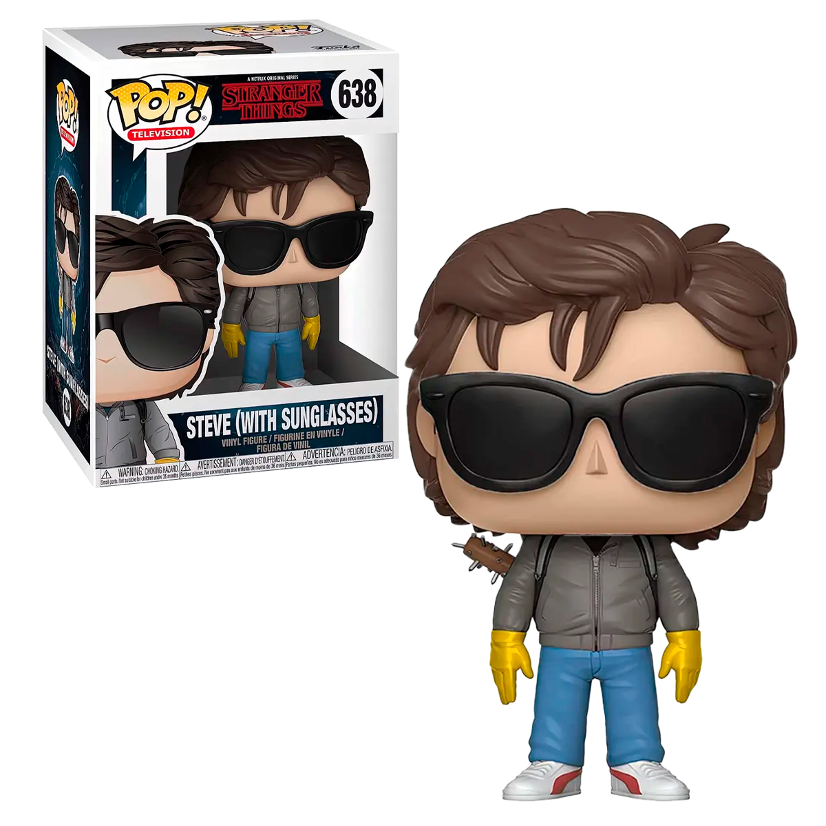 Foto 4 pulgar | Funko Pop Steve Con Lentes De Sol 638 Stranger Things Serie Netflix
