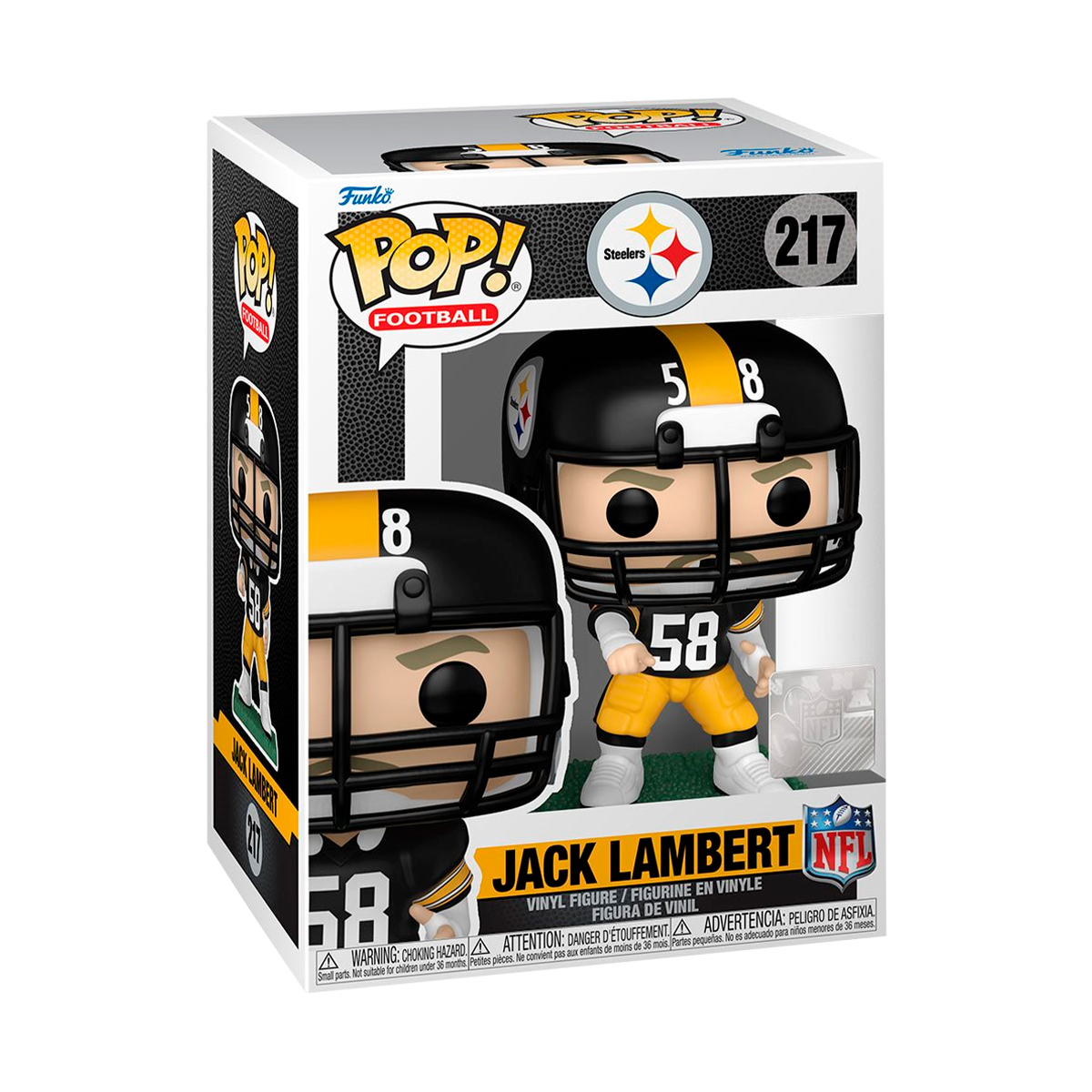 Foto 3 pulgar | Funko Pop Jack Lambert 217 Pittsburgh Steelers Nfl Legends